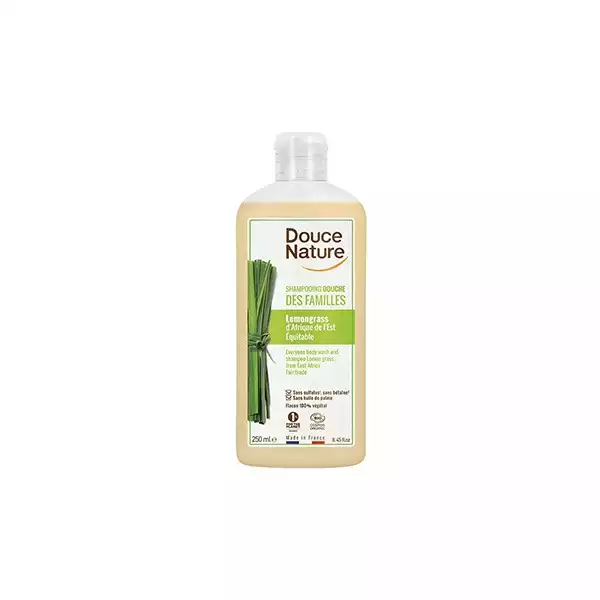 Naravni gel in šampon za tuširanje, limonska trava, 250 ml